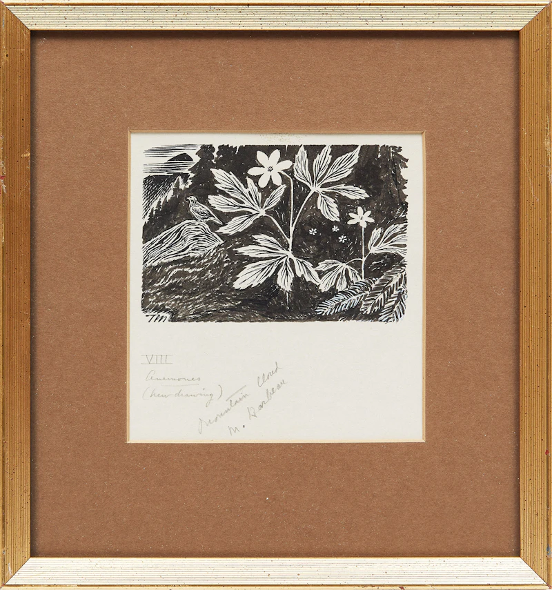 Thoreau MacDonald, Anemones; Mountain Cloud, woodcut - view 2