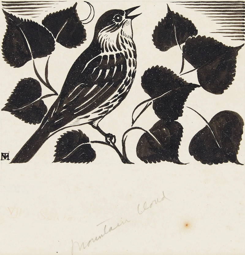 Thoreau MacDonald, Anemones; Mountain Cloud, woodcut - view 4