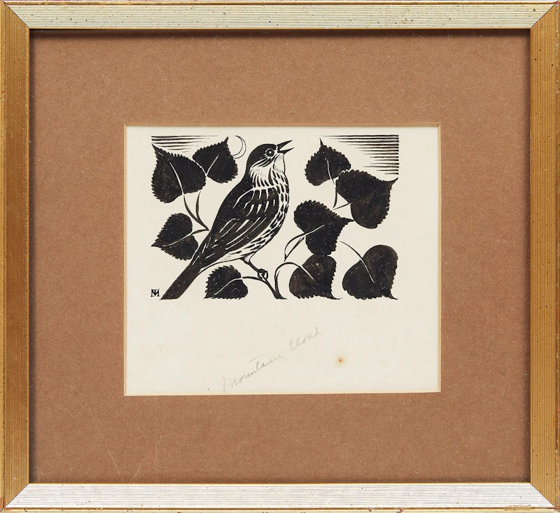 Thoreau MacDonald, Anemones; Mountain Cloud, woodcut - view 5