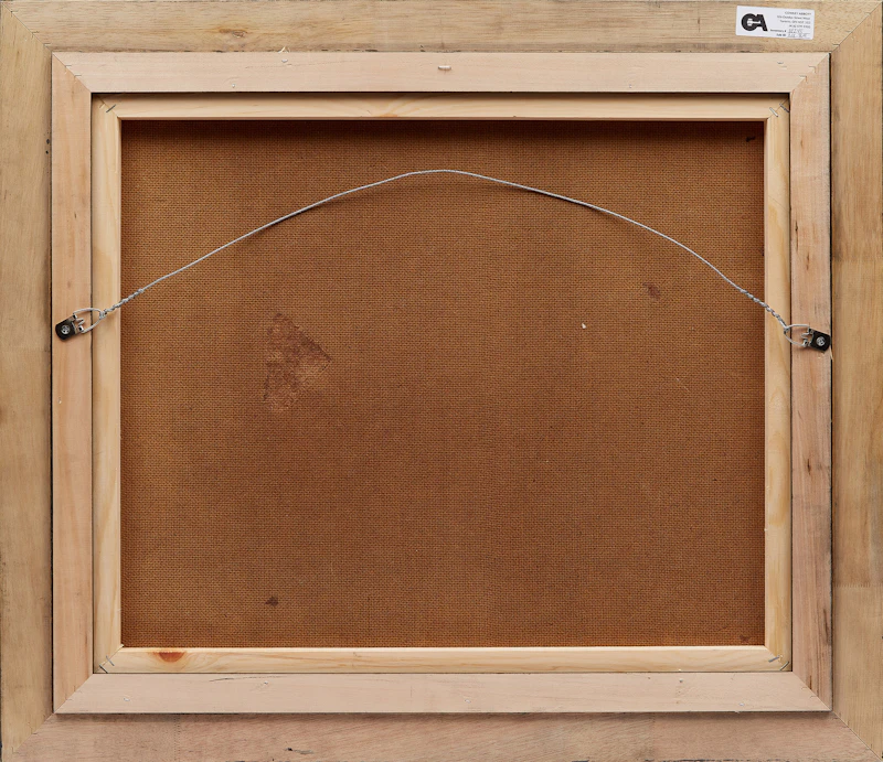 Bruno Côté, Mountainside Train Tracks, oil on masonite, 1975 - view 3