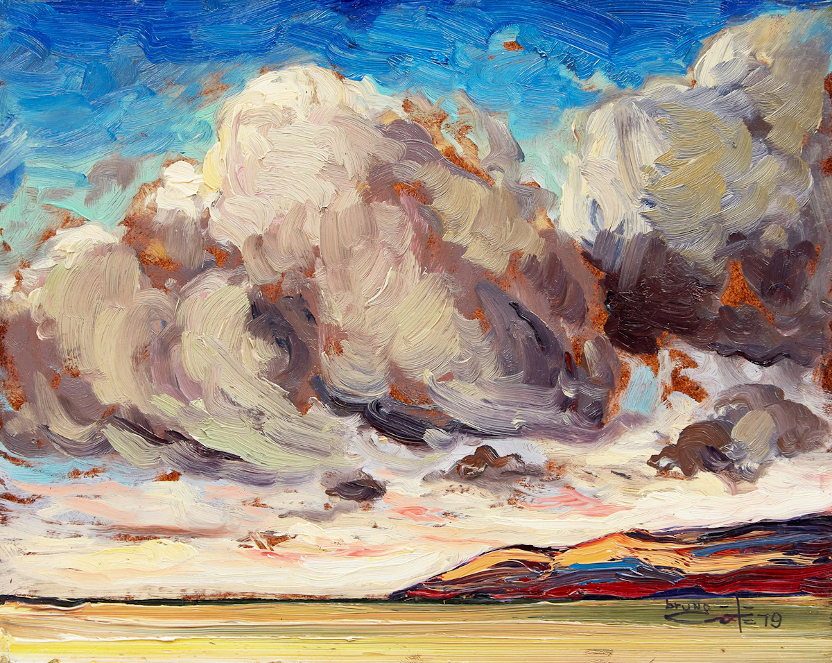 Bruno Côté, De cap aux oies, oil on masonite, 1979