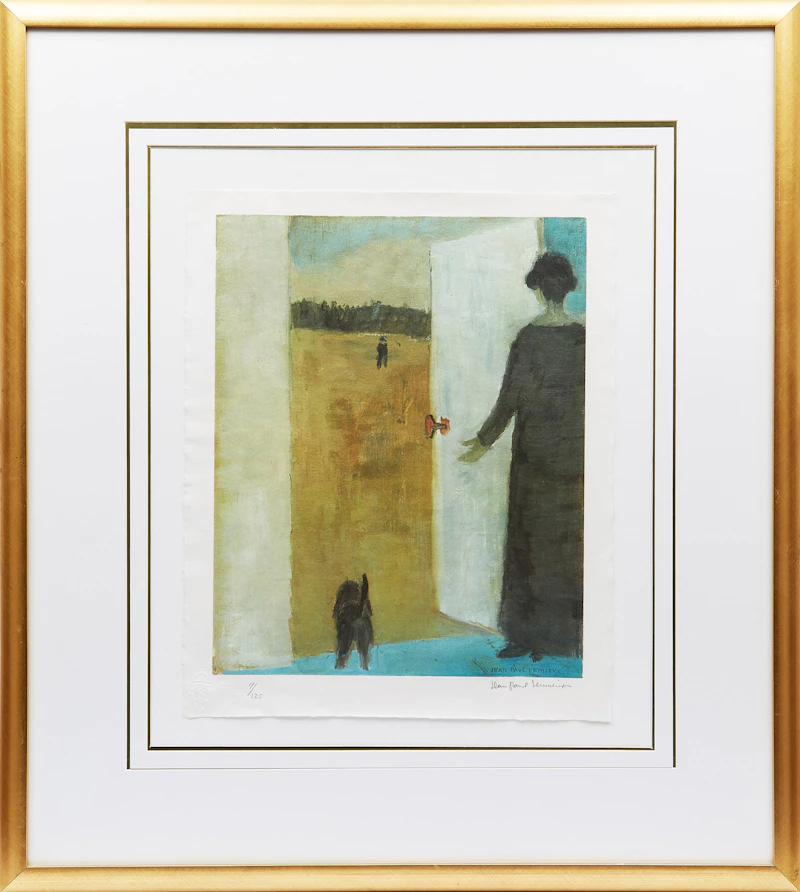 Jean Paul Lemieux, La Visite, colour lithograph - view 2