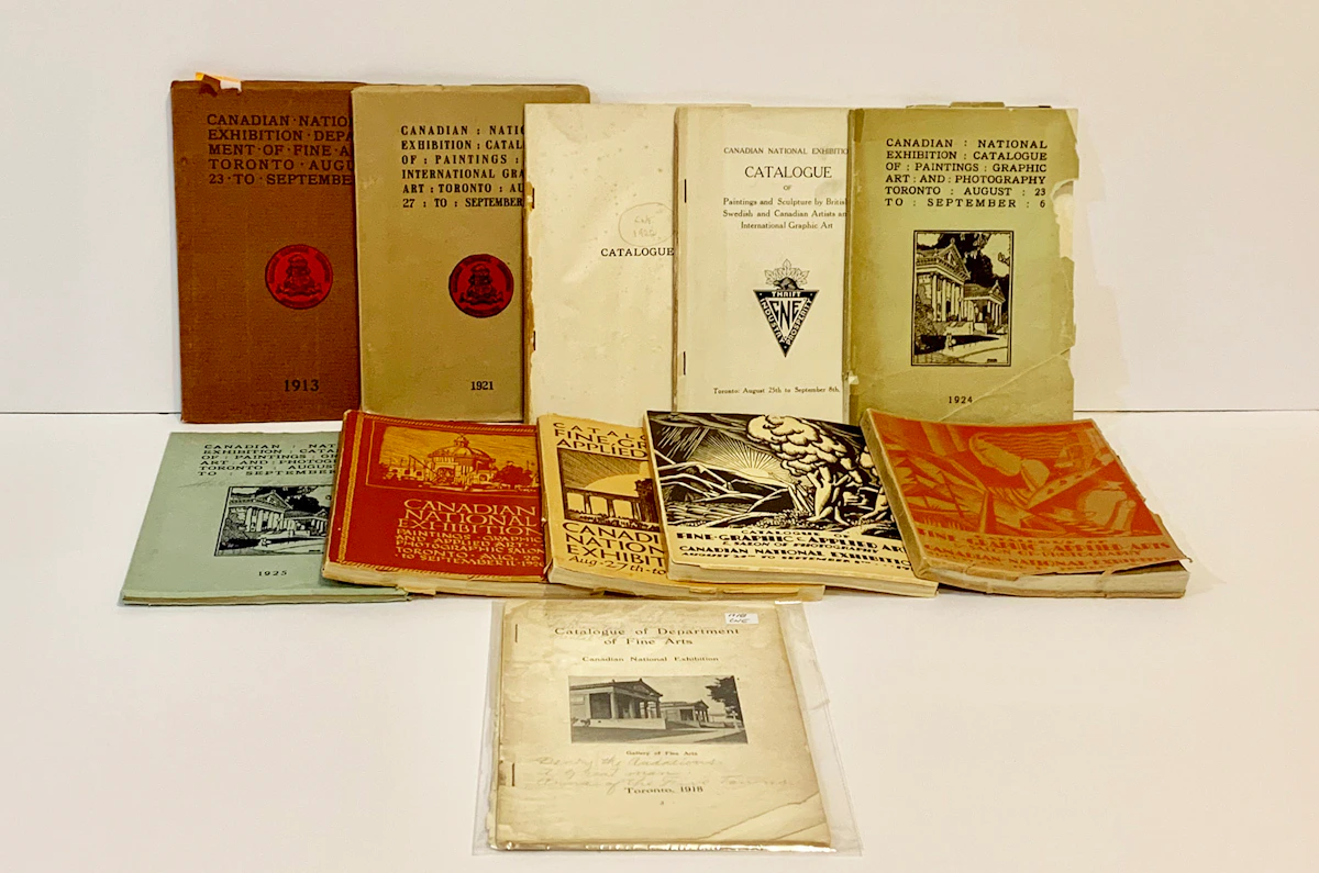 Books and Reference, Collection of Canadian National Exhibition Catalogues , eleven exhibition catalogues