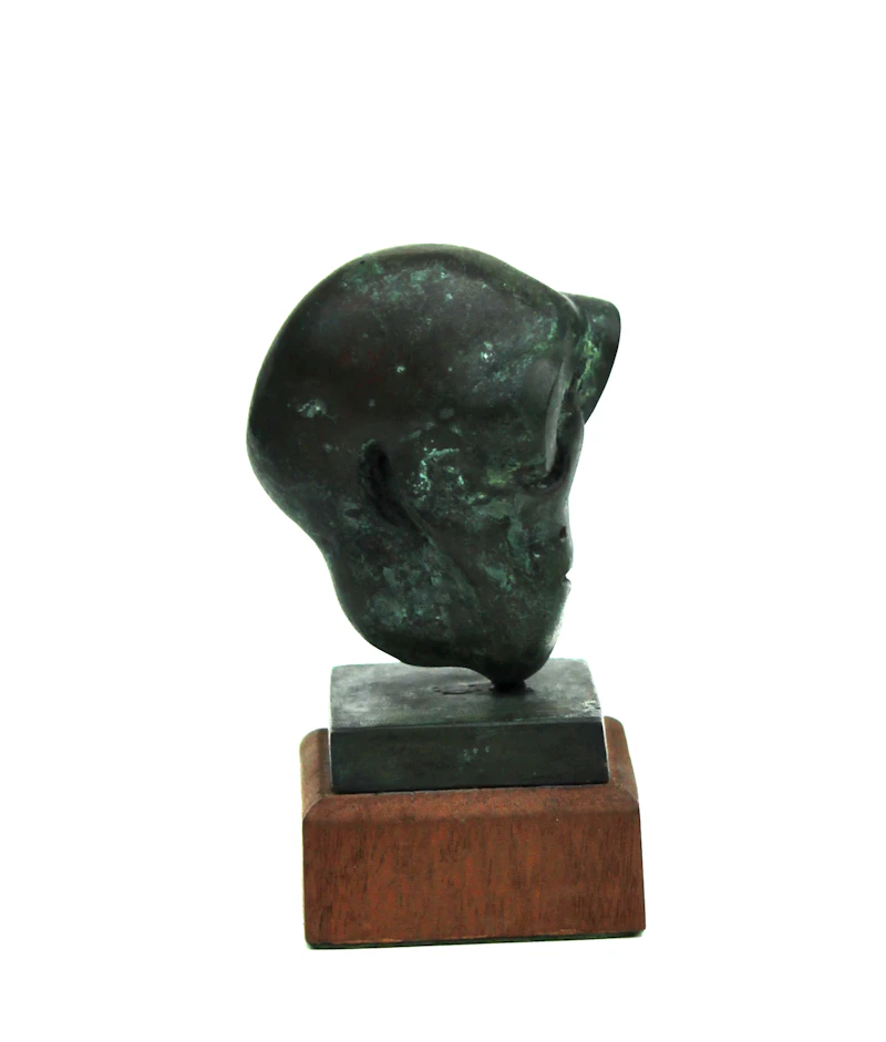 Sorel Etrog, Testina Study , bronze on a wooden base, 1969 - view 3