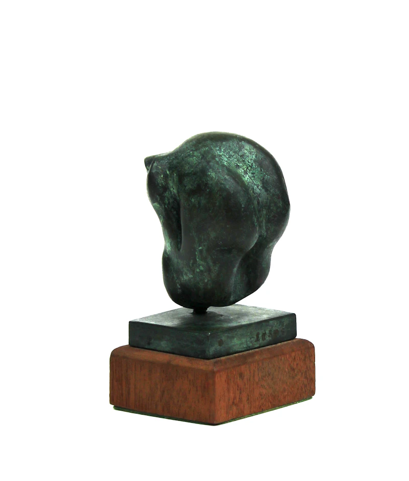 Sorel Etrog, Testina Study , bronze on a wooden base, 1969 - view 6