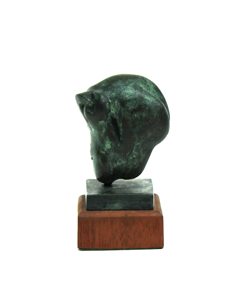 Sorel Etrog, Testina Study , bronze on a wooden base, 1969 - view 7