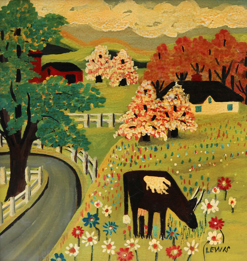 Cow in Springtime by Maud Lewis
