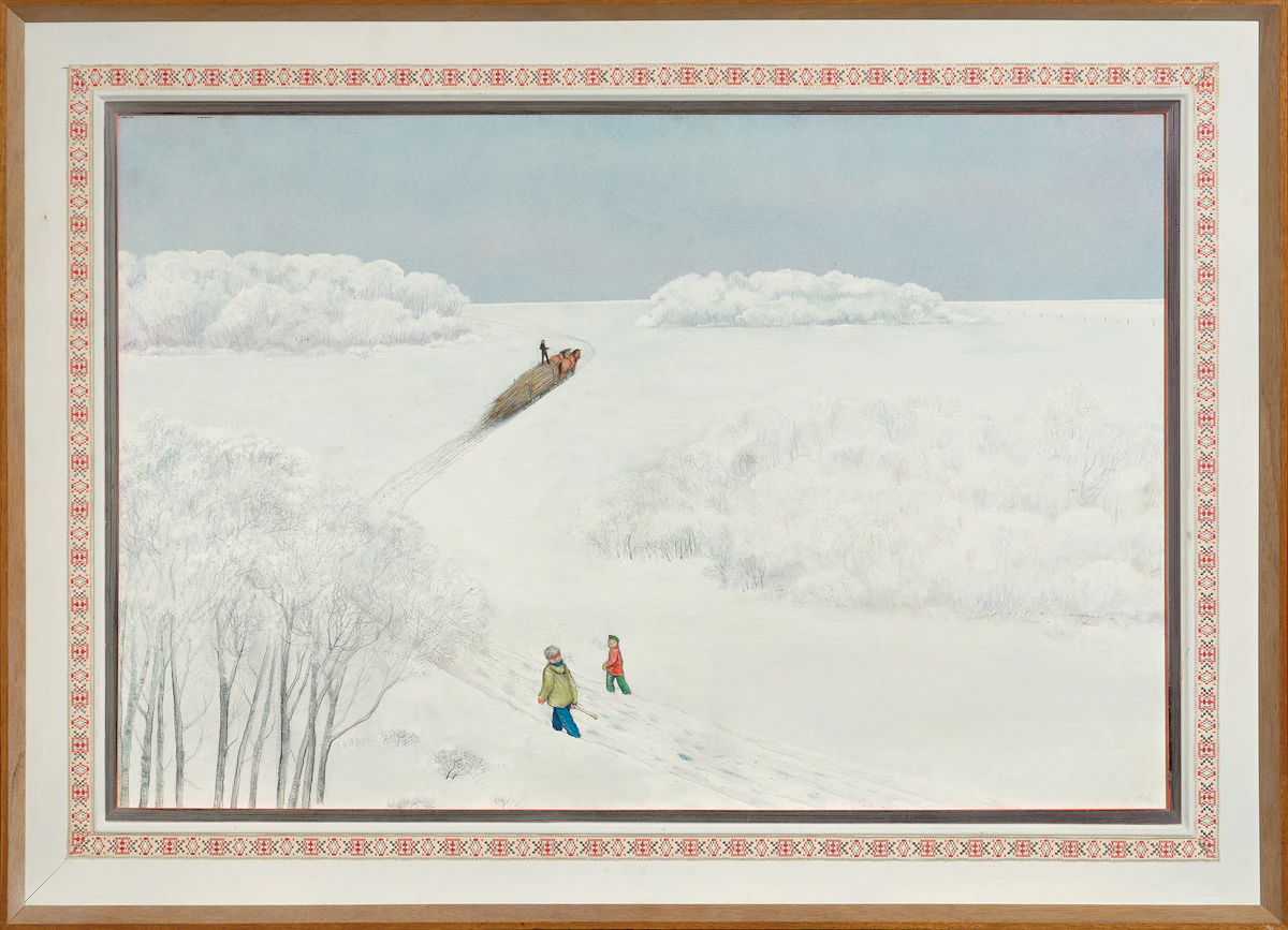 William Kurelek, Brothers, mixed media on board, 1971