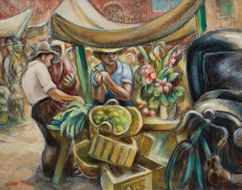 The Market Stall by André Charles Biéler