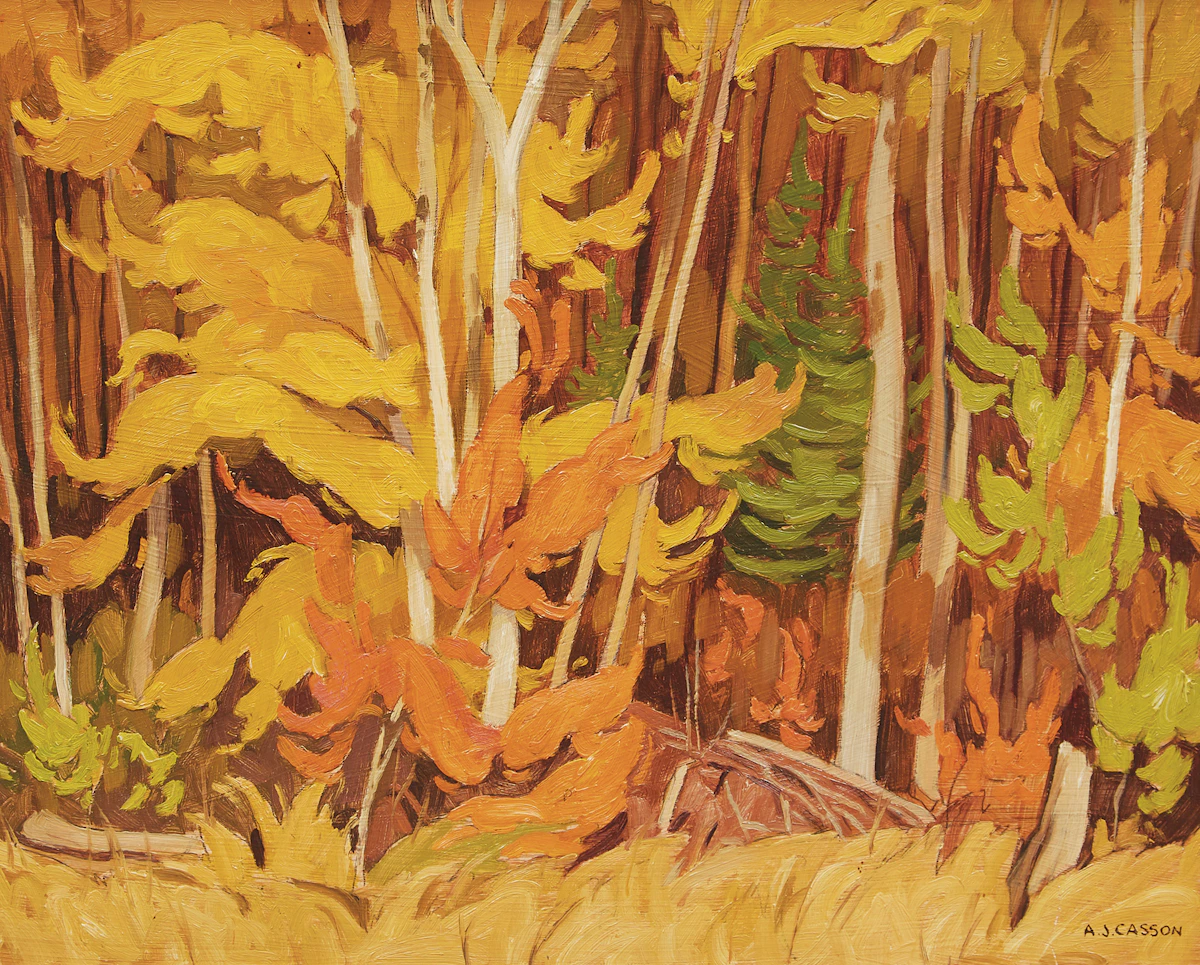 Alfred Joseph Casson, Autumn Woodland, Combermere, oil on board, 1960