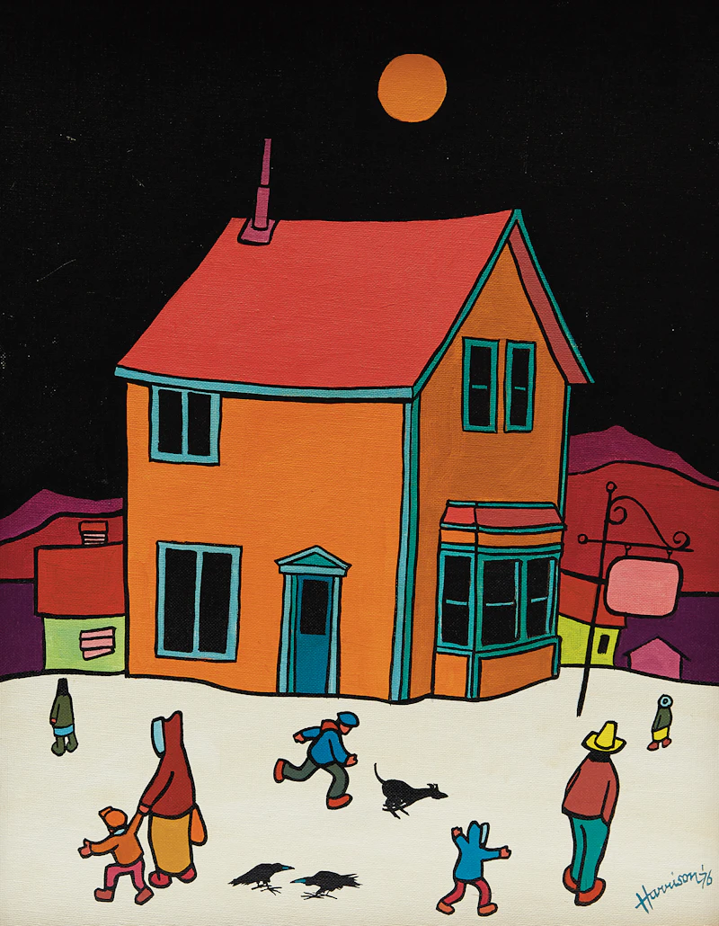 House of the Harveys, Atlin by Ted Harrison