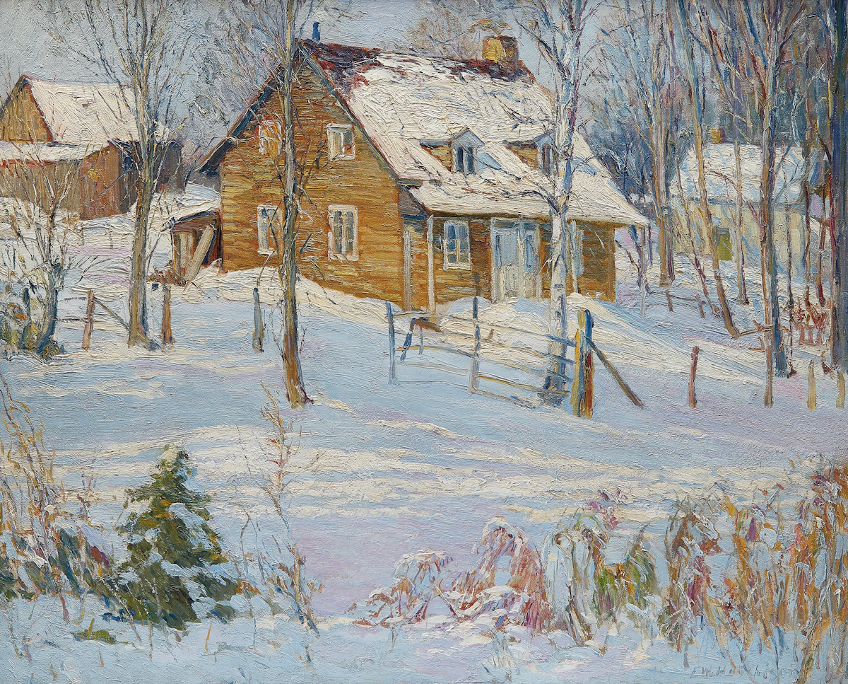 Frederick William Hutchison, Winter Scene, Hudson Heights, Quebec, oil on canvas, circa 1939