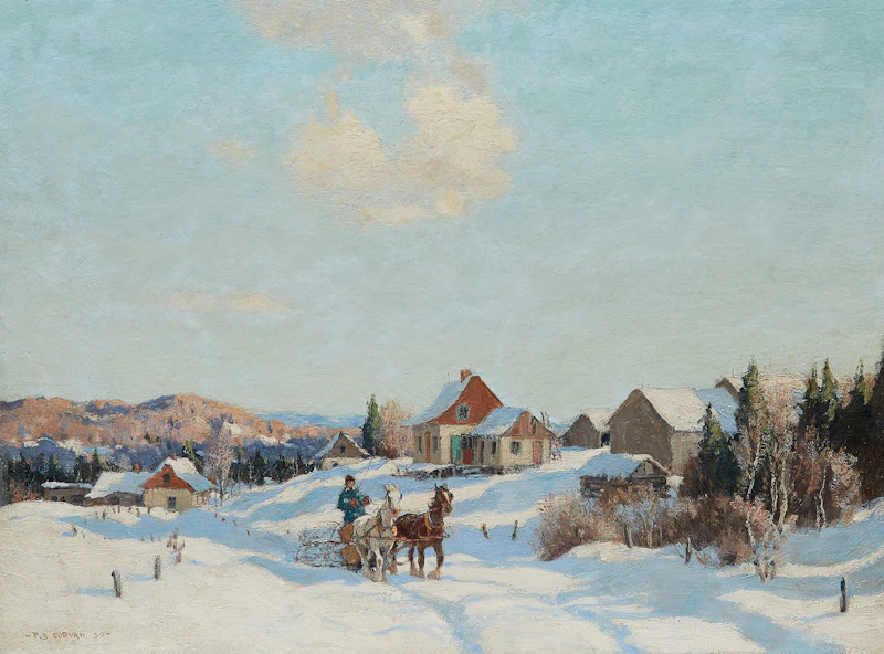 Horse-Drawn Sleigh, Winter  by Frederick Simpson Coburn