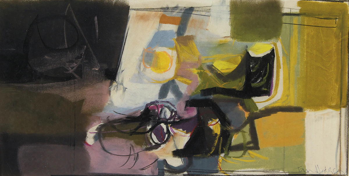 Thomas Sherlock Hodgson, Study for Dark Then Mostly Light, 1956, mixed media on paper