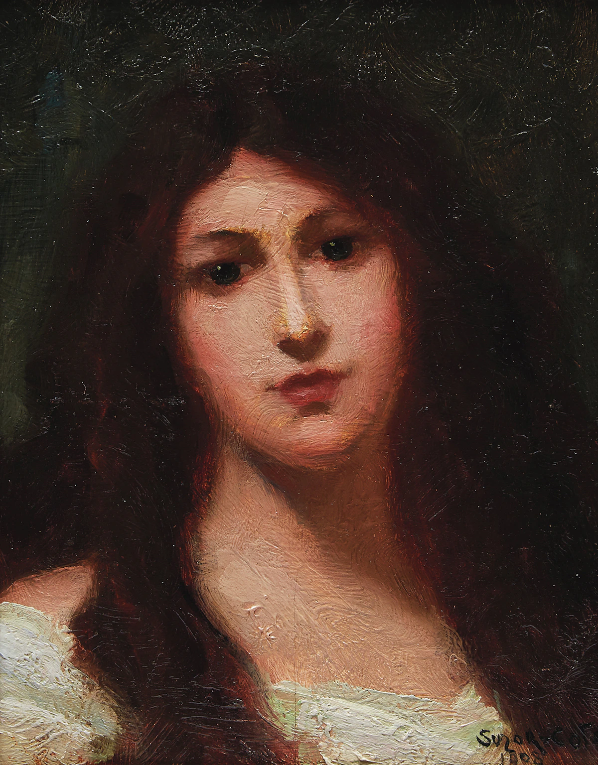 Marc-Aurèle de Foy Suzor-Coté, Loretta, oil on board, 1908
