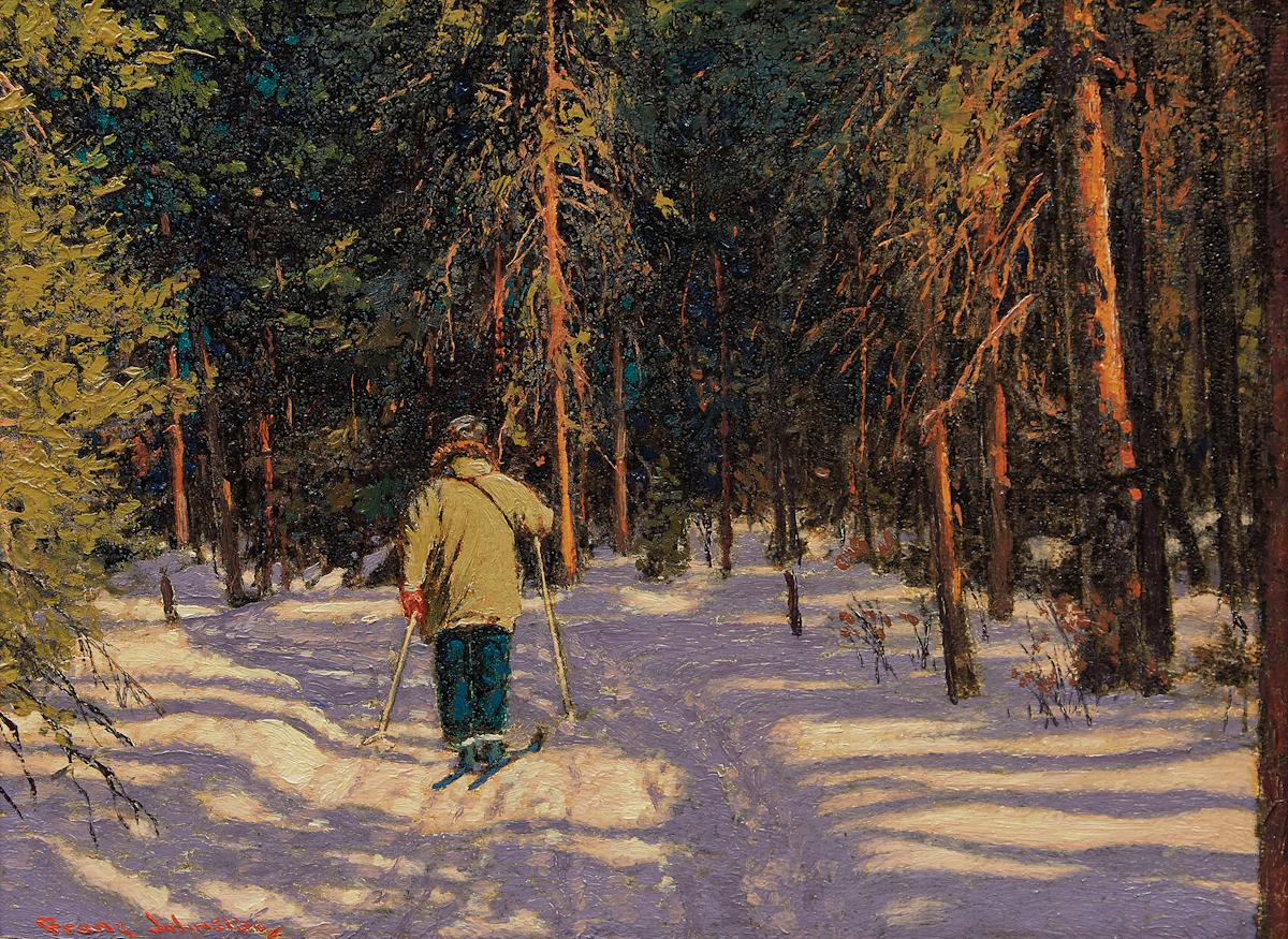 Frank Hans Johnston, Into the Deep , oil on board