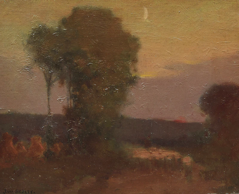 Waxing Moon at Dusk by John William Beatty