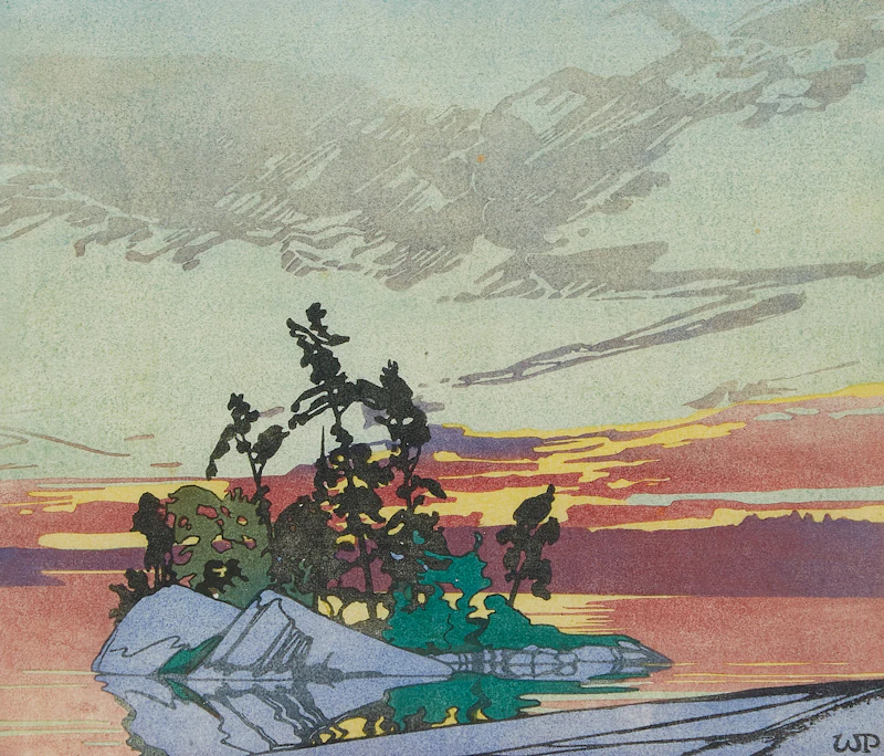 Sunset, Lake of the Woods by Walter Joseph Phillips