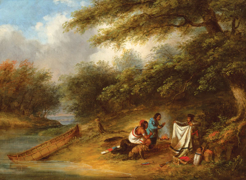 Hudson Bay Trader (Early Trading with the Indians), circa 1845-47 by Cornelius Krieghoff