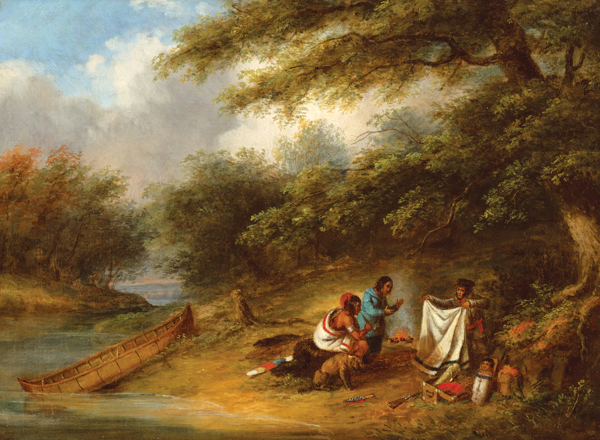 Cornelius Krieghoff, Hudson Bay Trader (Early Trading with the Indians), circa 1845-47, oil on canvas, circa 1845