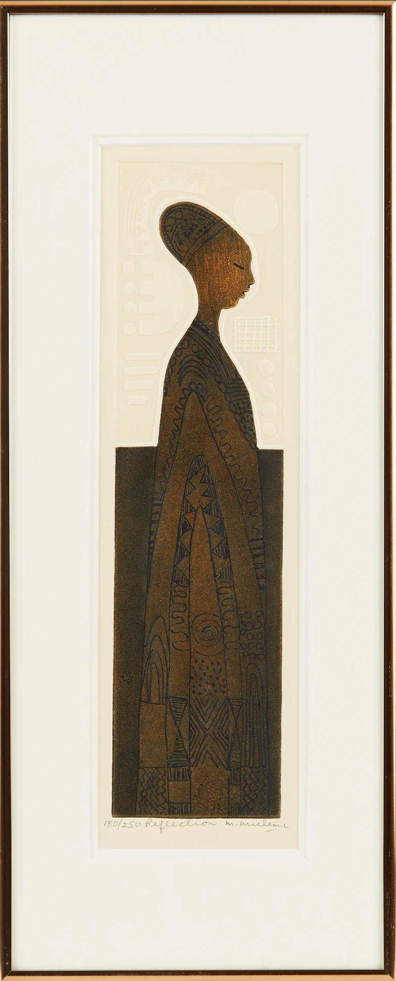 Mathias Muleme, Reflection, colour etching - view 2