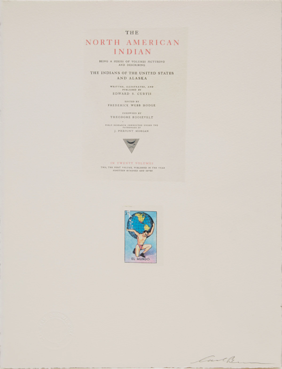 Carl Beam, The North American Indian Act, mixed media print