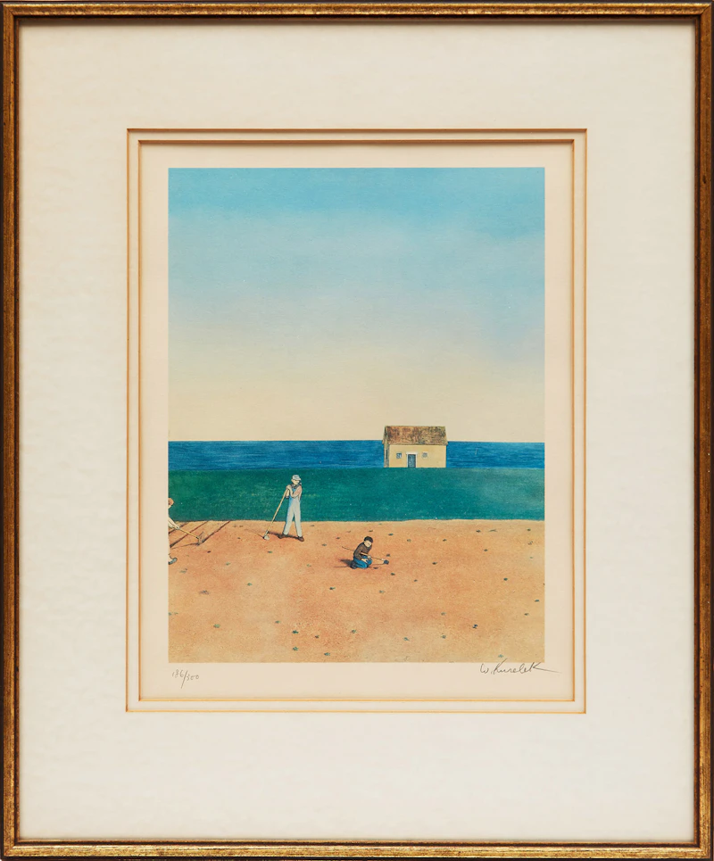 William Kurelek, Potato Planters, colour lithograph - view 2