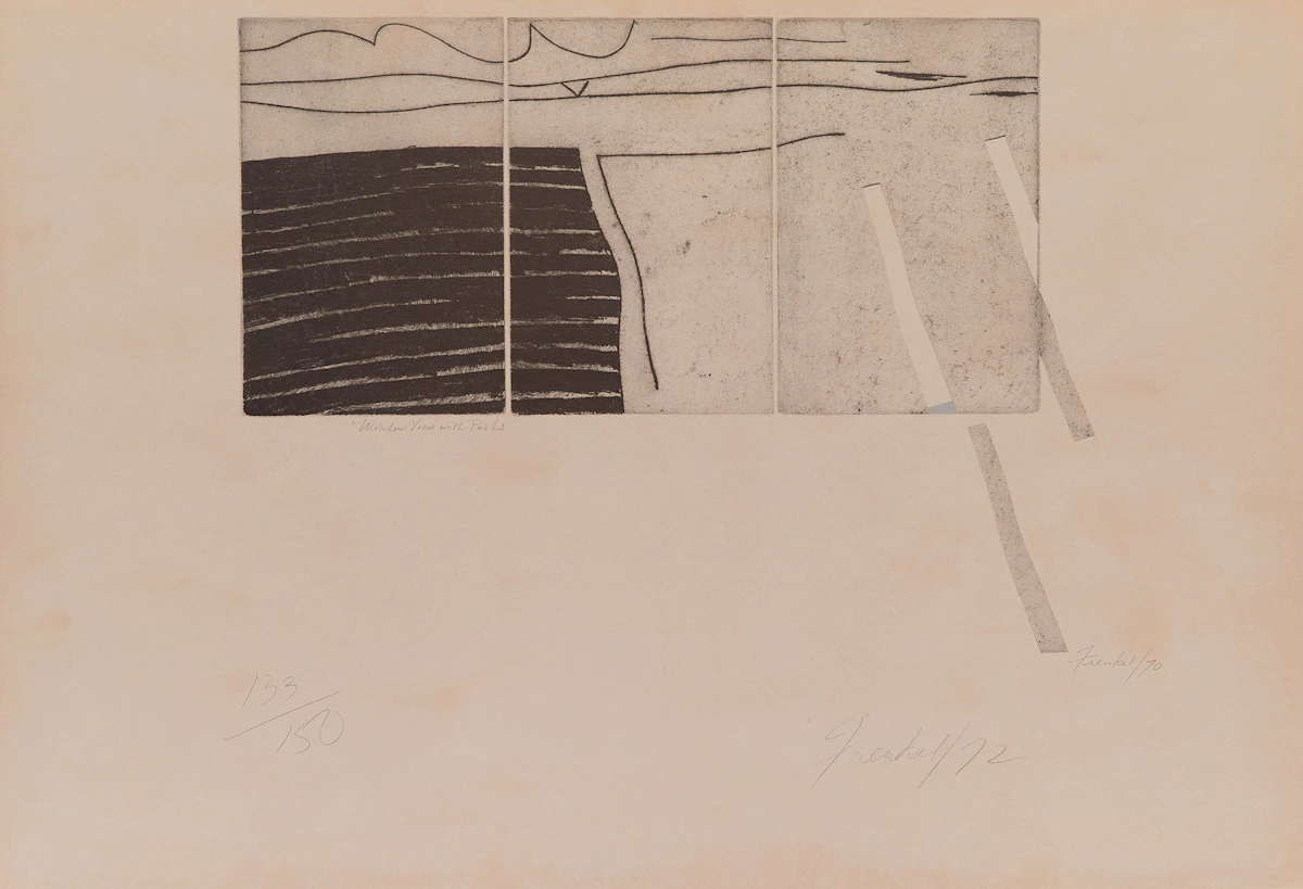 Vera Frenkel, Window View with Paths, lithograph, 1970