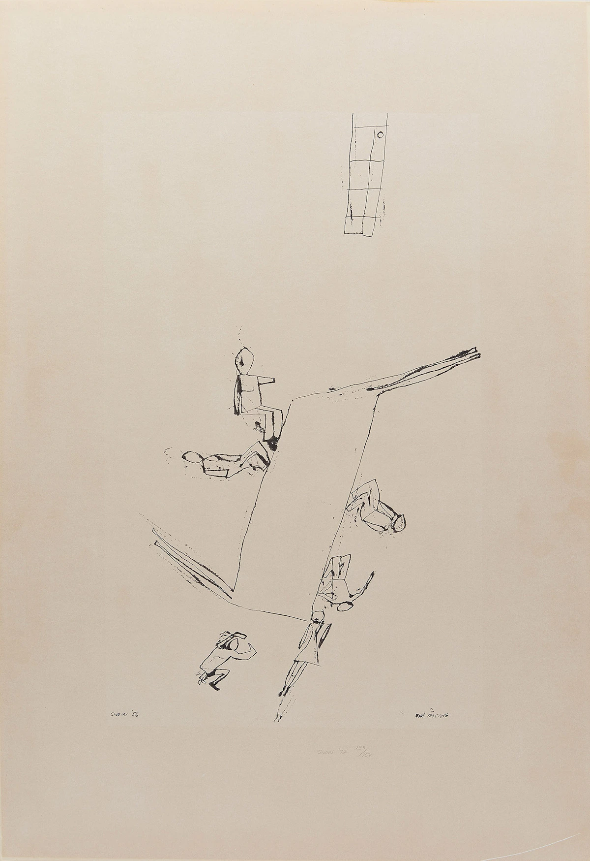 Michael James Aleck Snow, The Meeting, lithograph, 1972