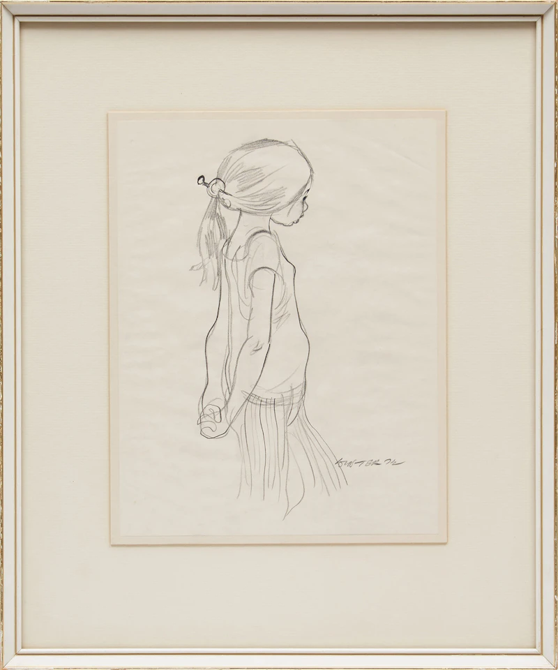 William Arthur Winter, Three Portraits , three mixed media and pencil works on paper; each mounted to card, 1971/1972 - view 8