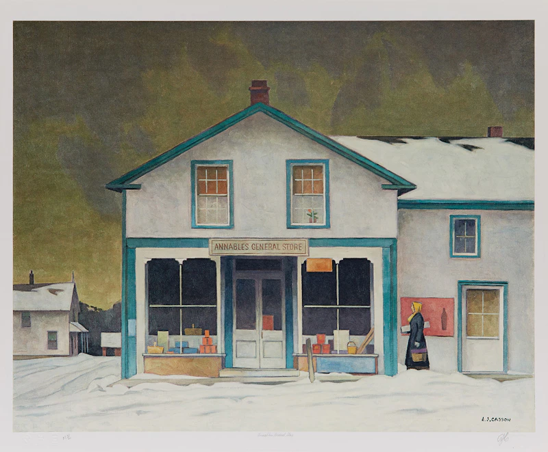 Alfred Joseph Casson, Annables General Store; Village House; Sunshine After Rain 