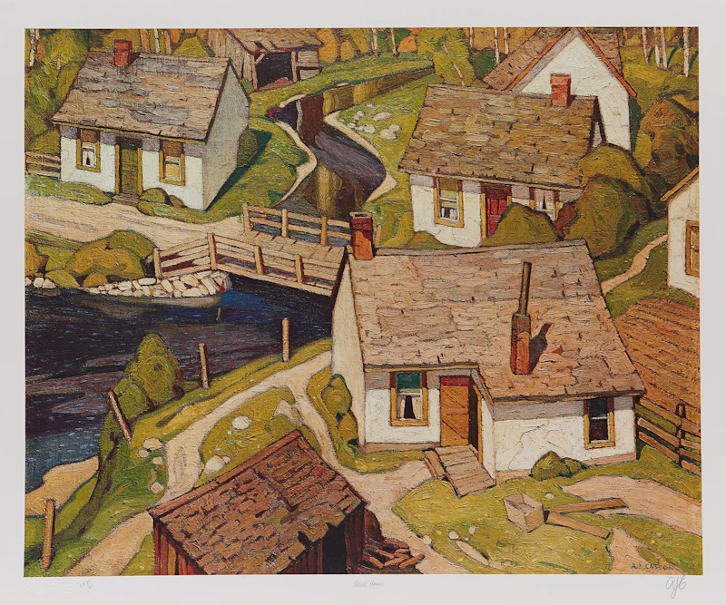 Alfred Joseph Casson, Early Snow; Mill House; Haliburton; Autumn Decorations, four colour serigraphs - view 2