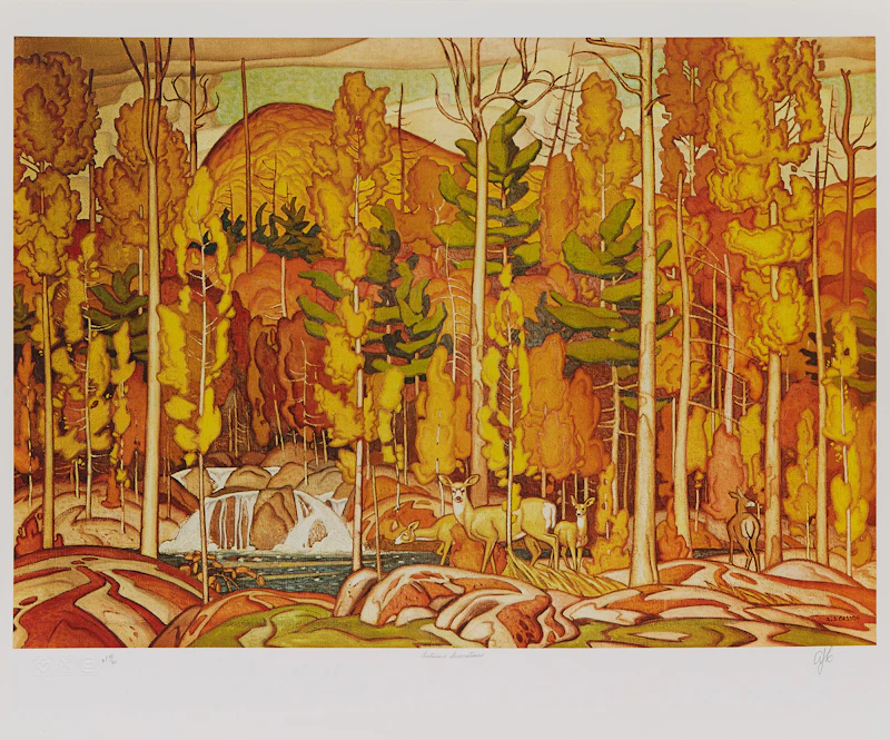 Alfred Joseph Casson, Early Snow; Mill House; Haliburton; Autumn Decorations, four colour serigraphs - view 4
