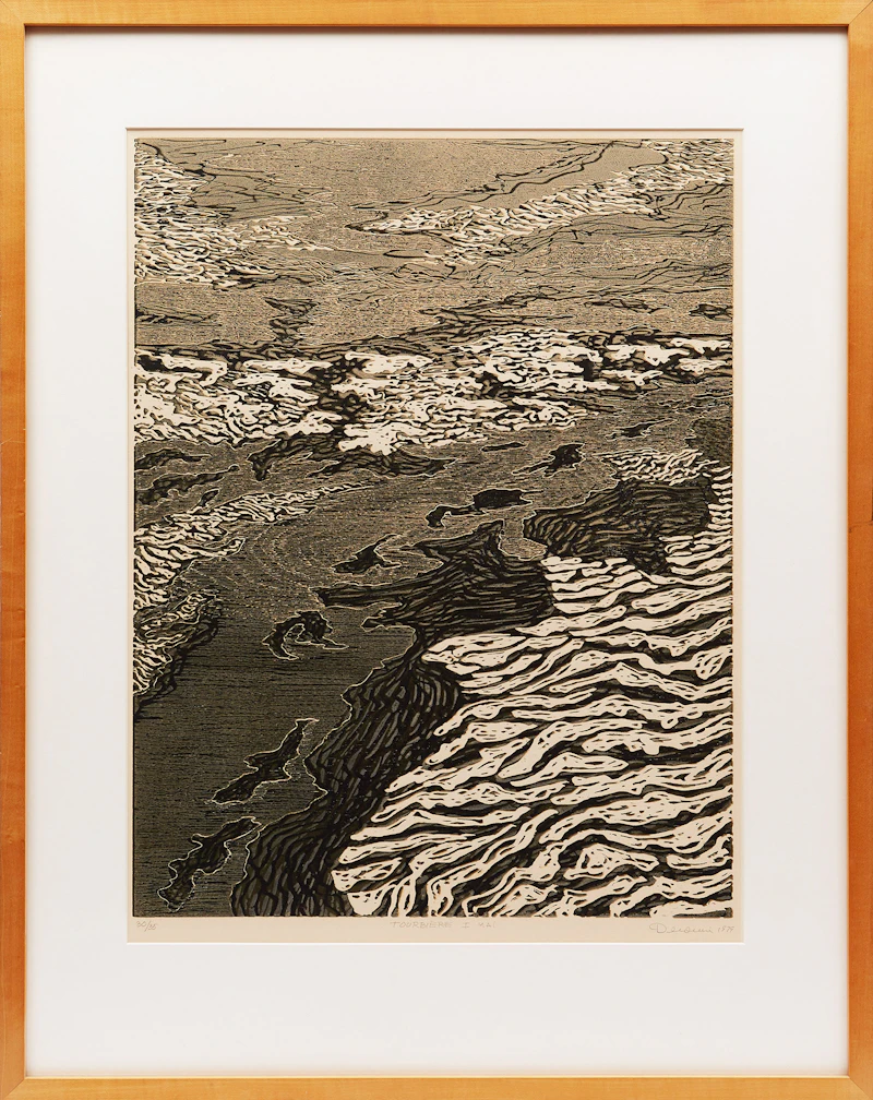René Derouin, Tourbière I Mai , colour woodcut, 1979 - view 2