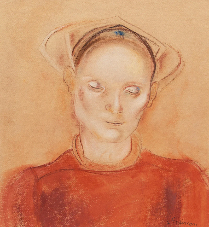 Lillian Freiman, Woman with Bonnet