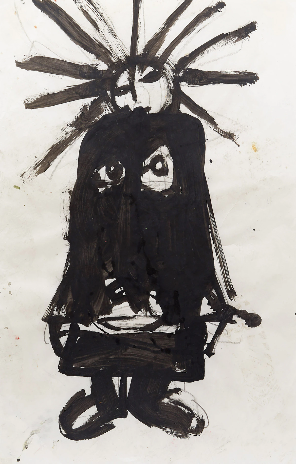 John Scott, Standing Figure , ink on paper
