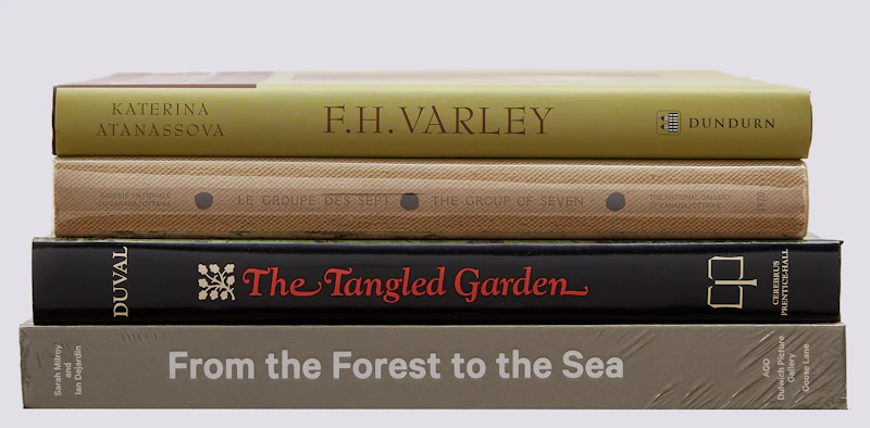 Four Canadian Art Books and Two Drawings by Books and Reference