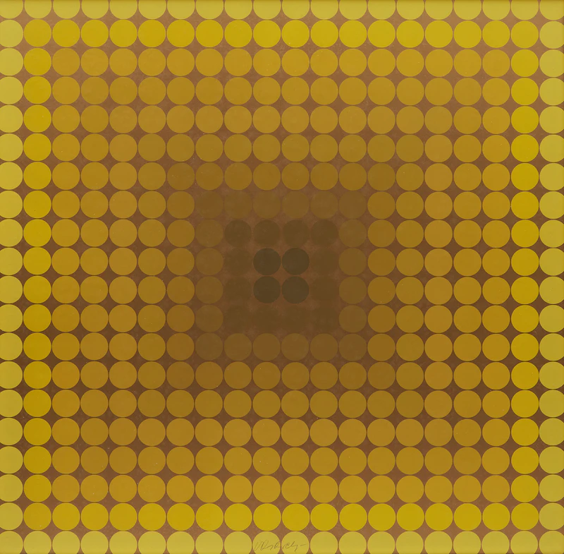 Victor Vasarely, Gold Structure (from CTA 102) 