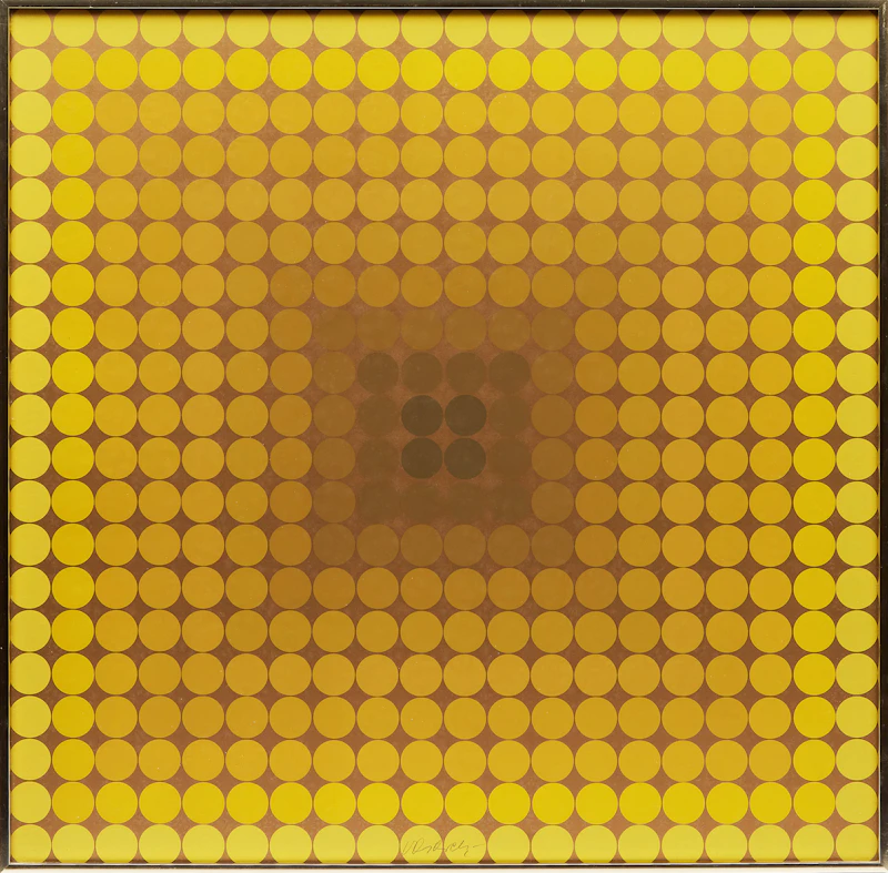 Victor Vasarely, Gold Structure (from CTA 102) , colour serigraph - view 2