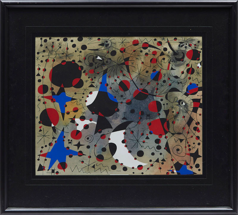 Joan Miró, Le Chant du Rossignol à minuit et al pluie matinale, colour pochoir print - view 2