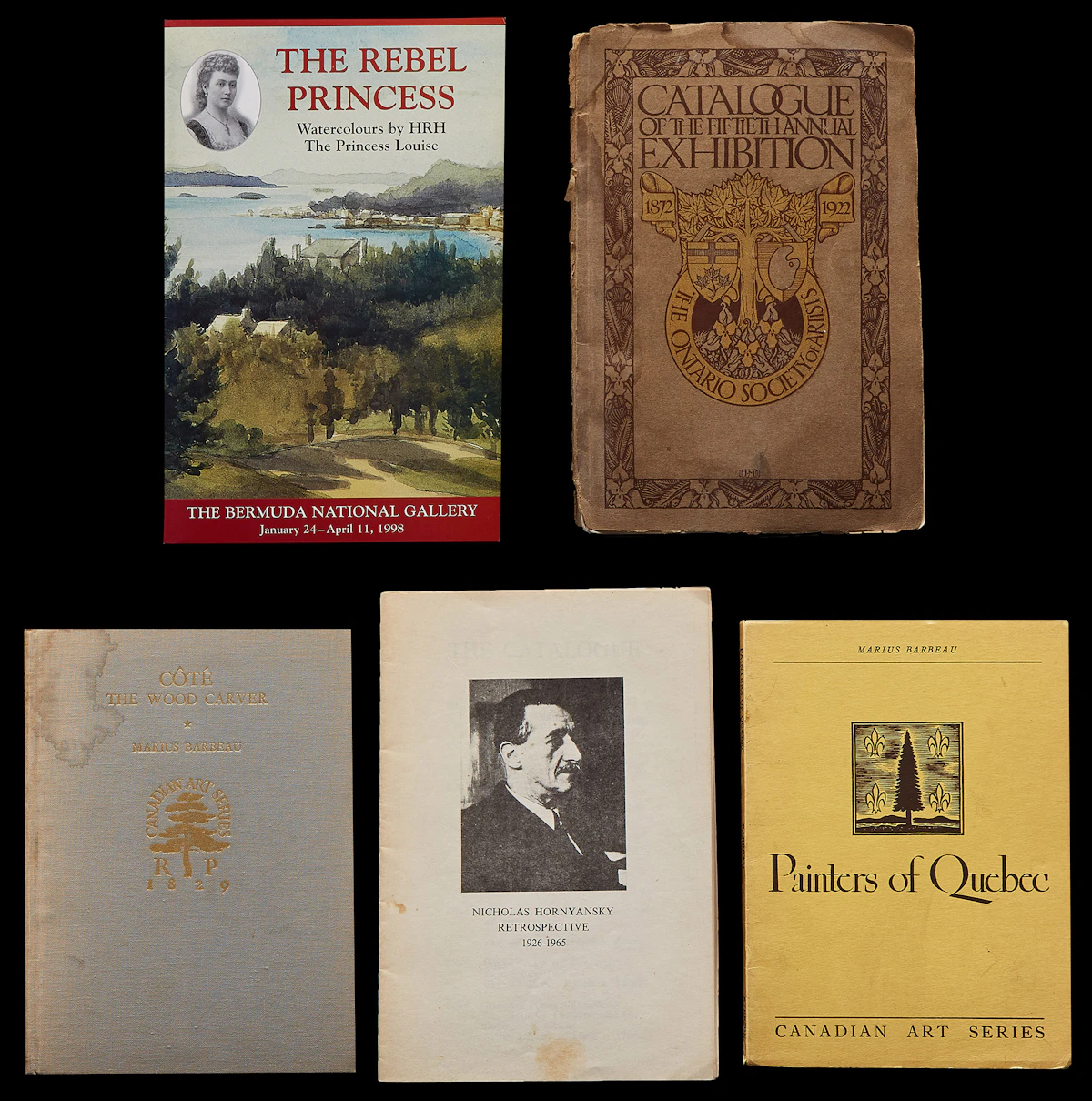 Books and Reference, Collection of Canadian Art Reference Materials , five catalogues/books