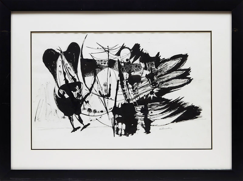 Albert  Dumouchel, Sans titre, ink on paper, 1951 - view 2