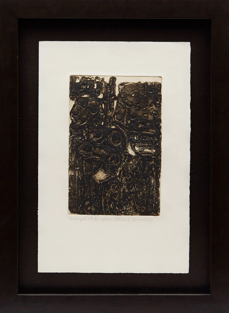 Albert  Dumouchel, Les remparts d’Avila, etching, 1961 - view 2