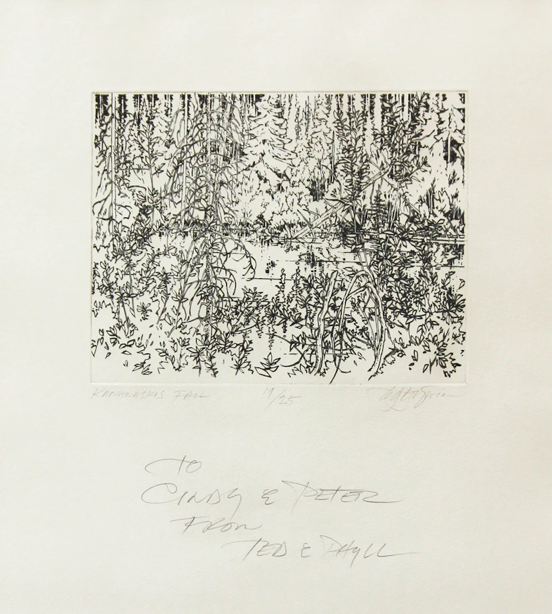Edward W. (Ted) Godwin, Kananaskis Fall, etching - view 2