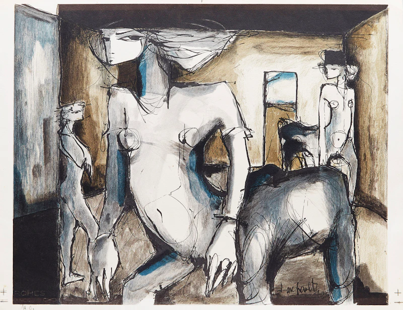 William Redgrave, Reclining Nude, three works on paper - view 4