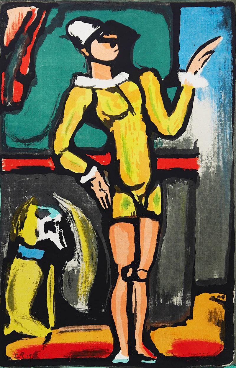 Harlequin and Dog by Georges Rouault