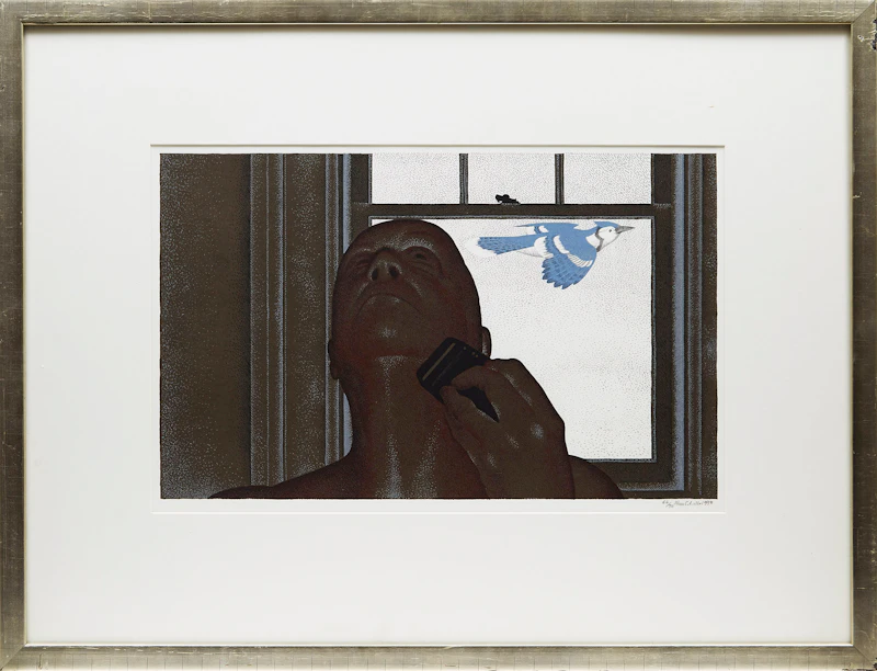 David Alexander Colville, Artist and Blue Jay, colour silkscreen, 1993 - view 2