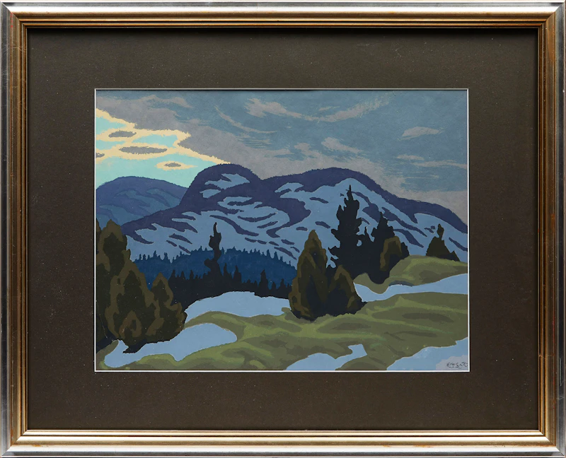 Edwin Headley Holgate, Snow Clouds, colour silkscreen - view 2