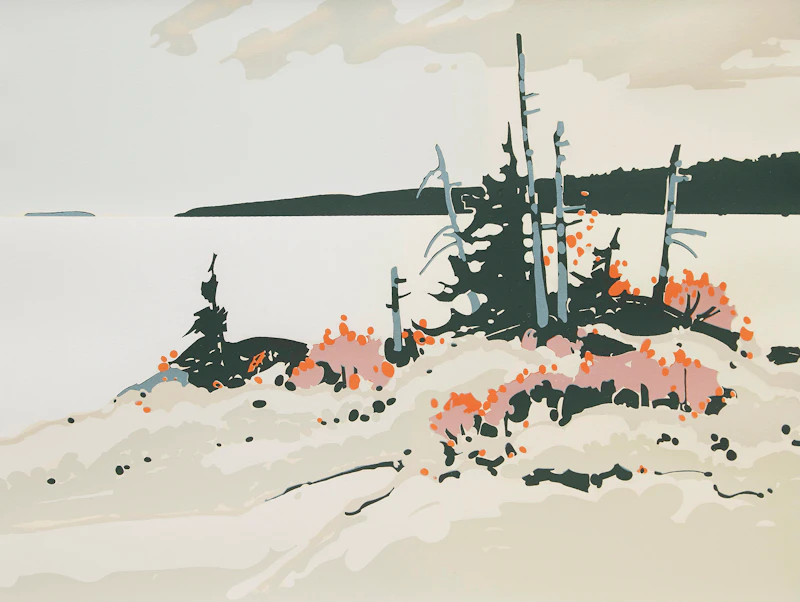 Coppice, Creek, Kwakiutl and Watchers  by Robert Genn