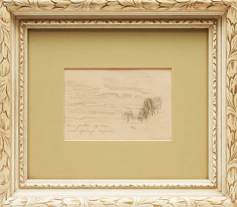 Thoreau MacDonald, Landscape , pencil drawing - view 2